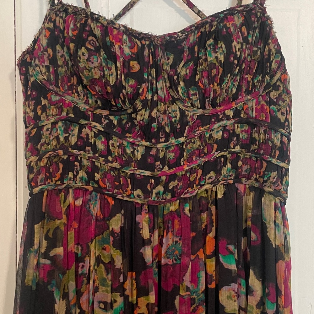 New Ulla Johnson Ines Floral Silk Maxi Dress size 6 in Cosmic - Picture 6 of 14